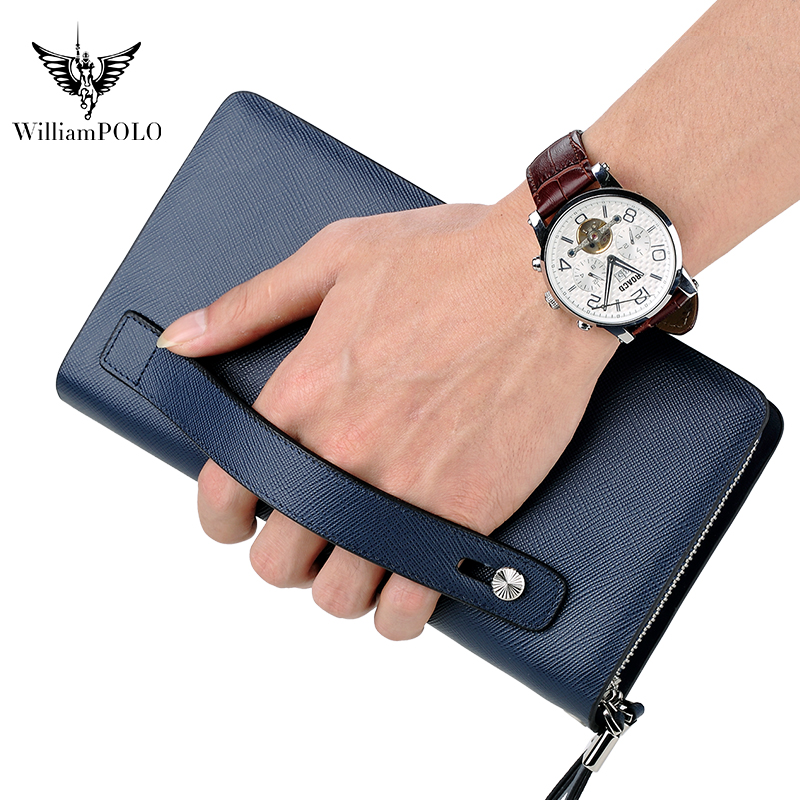 Men'S Accessories Wallet - Мужской кожаный клатч WILLIAMPOLO класса люкс,