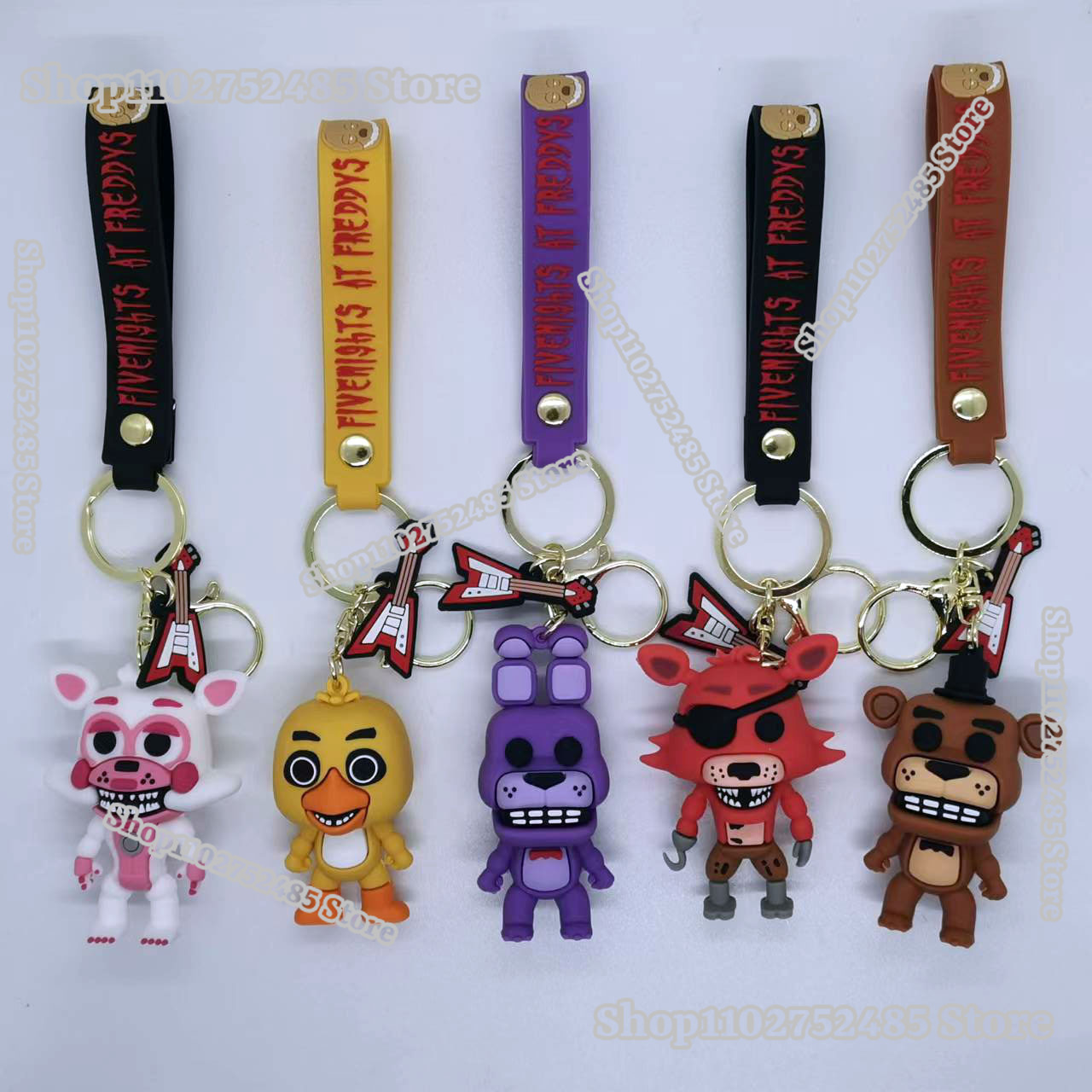Men Accessories Ring - 5 шт. мультяшных аниме-брелоков FNAF, ужасающие
