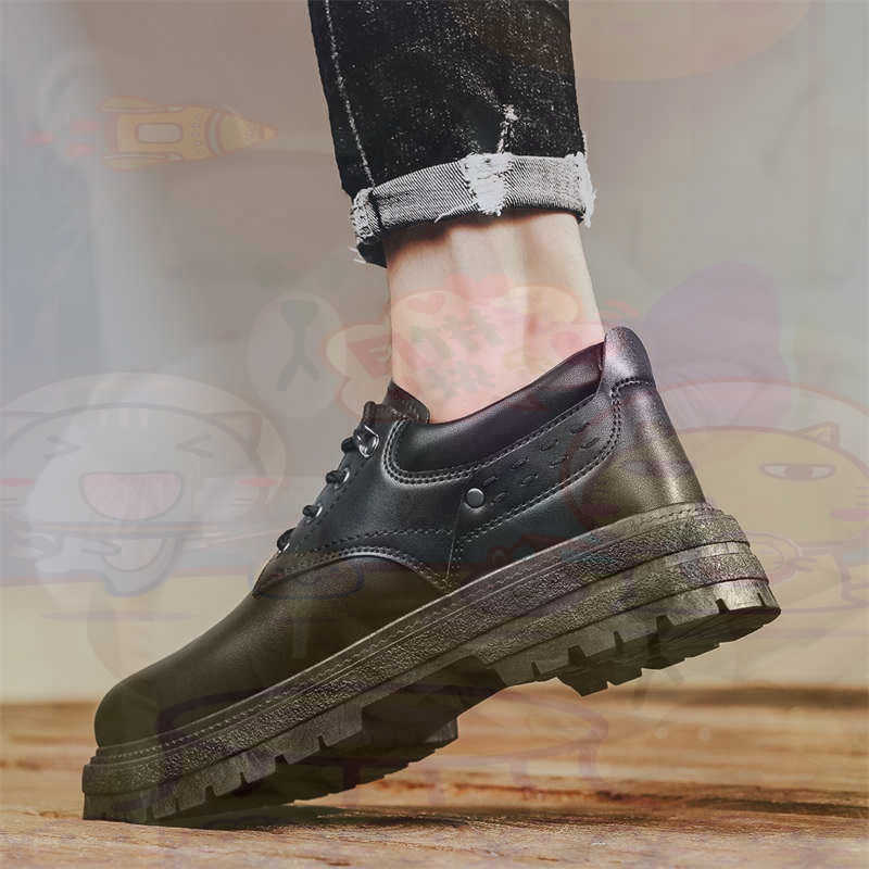 Men Accessories Store - Темные модные кроссовки из натуральной кожи,