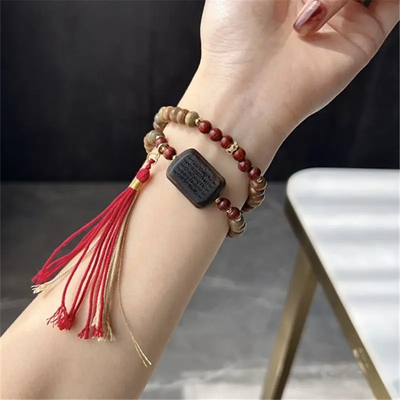 Bracelet Beaded Men - Браслет из натурального зеленого сандалового дерева