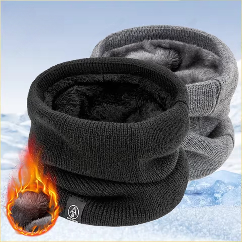 Men Accessories Ring - Зимний шарф-грелка для шеи с флисовой