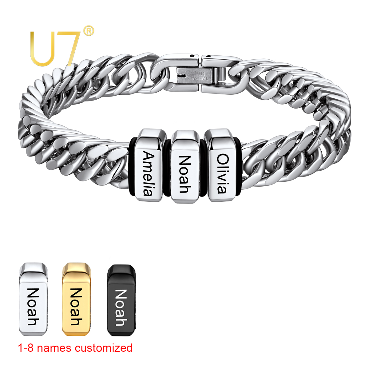 U7 Индивидуальные семейные бра – обзор и цена Bracelet Beaded Men