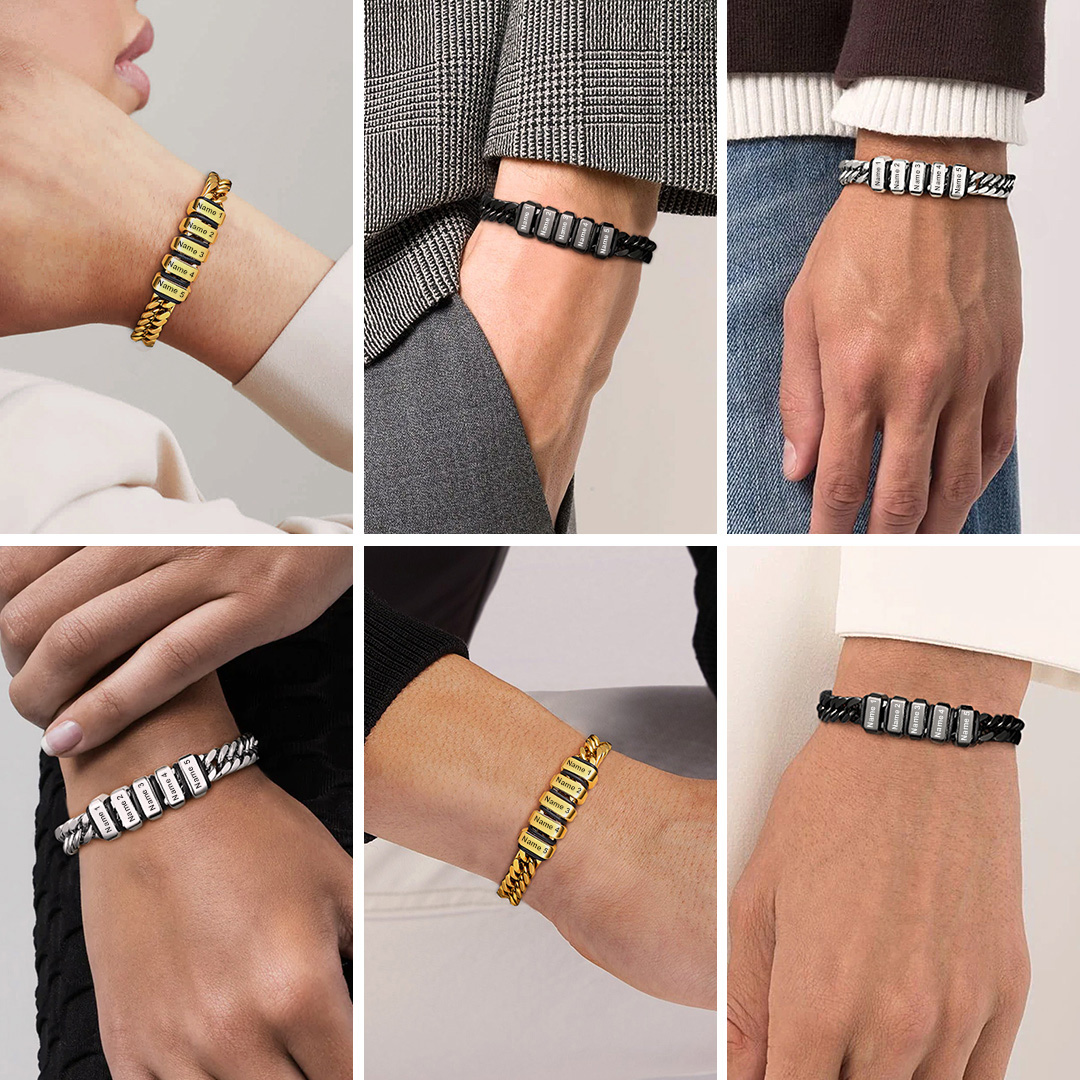 U7 Индивидуальные семейные бра – обзор и цена Bracelet Beaded Men
