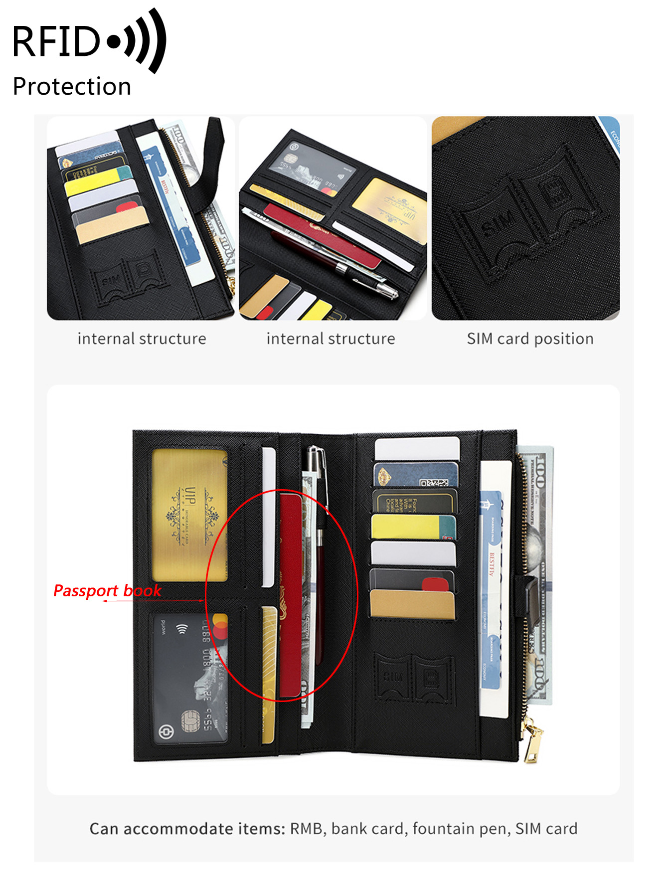 Модная RFID-обложка для путеше – обзор и цена Men'S Accessories Wallet