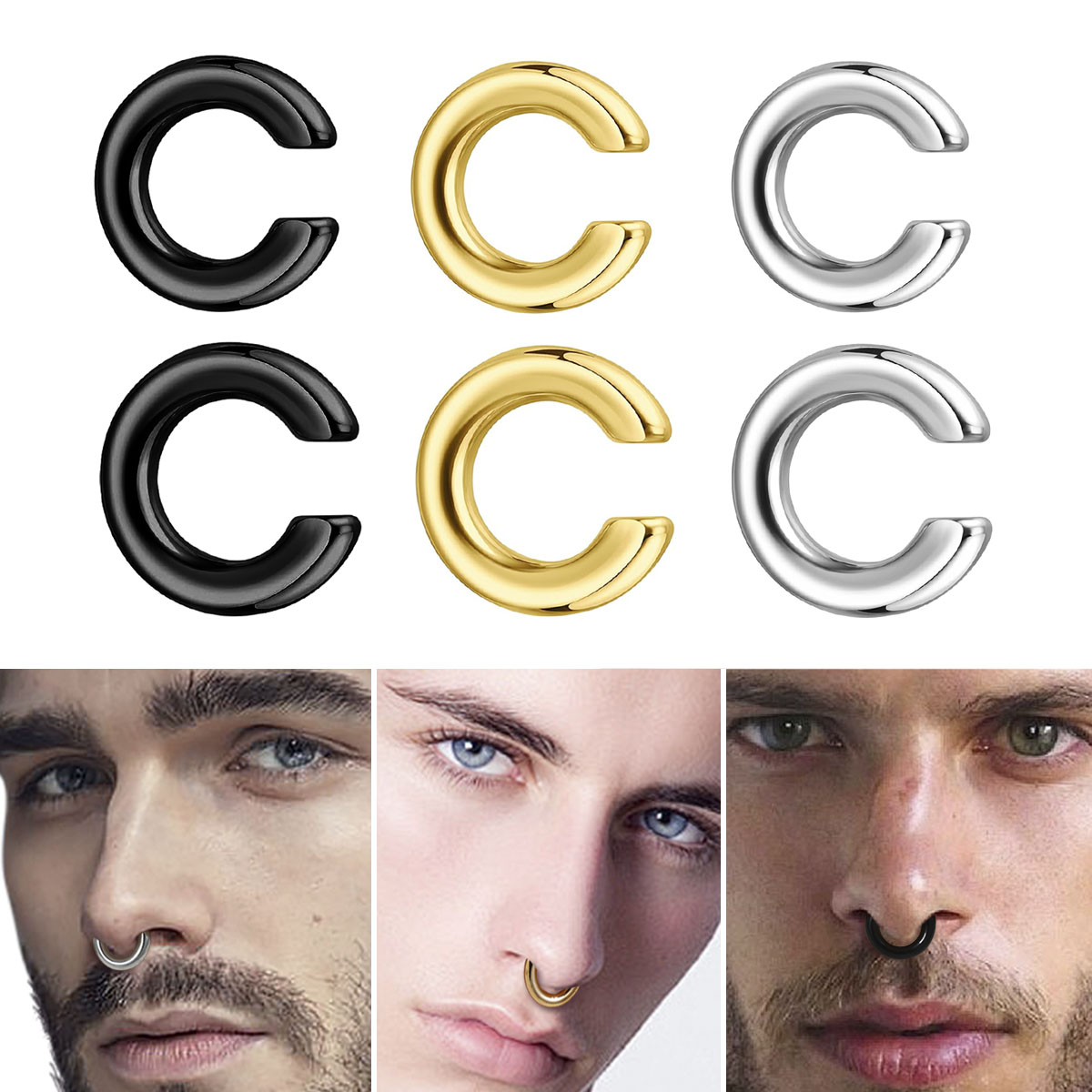 1 шт. преувеличенные c-образны – обзор и цена Men Accessories Ring