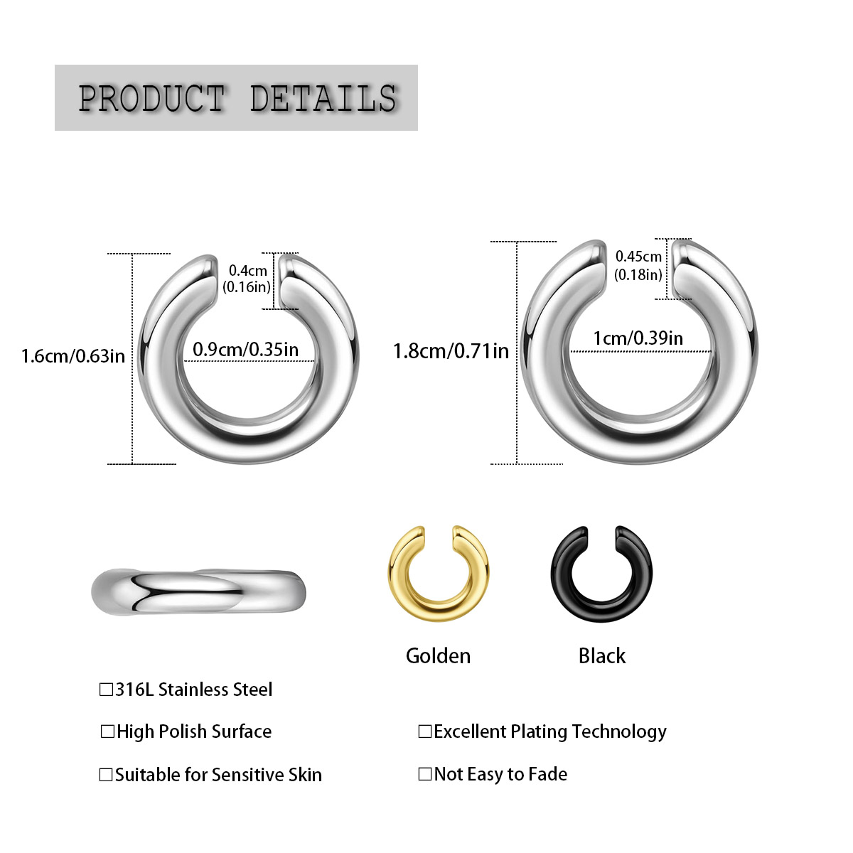 1 шт. преувеличенные c-образны – обзор и цена Men Accessories Ring